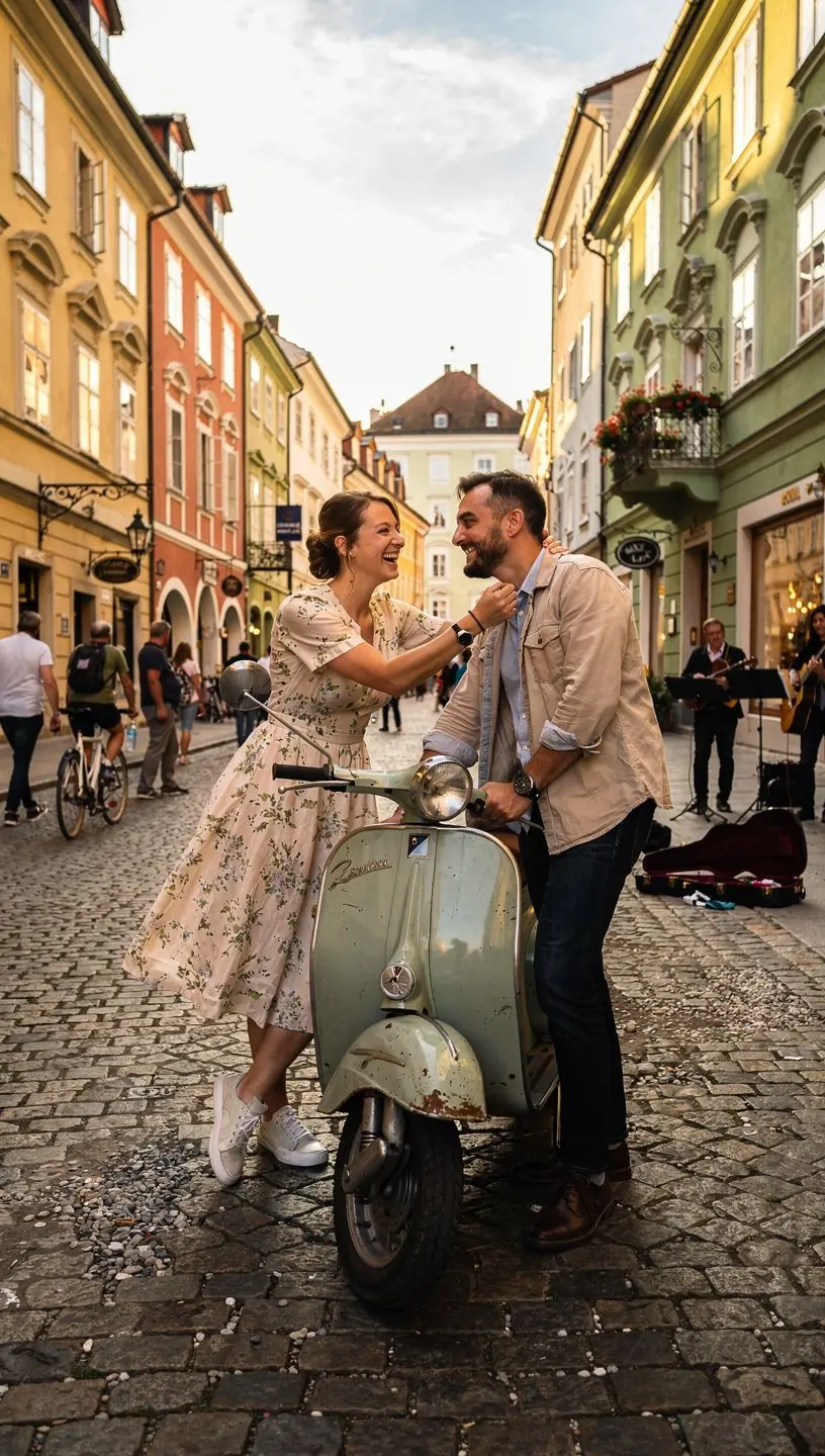Ein offenes Buch mit romantischen Passagen und einer Tasse Tee auf einem Tisch.