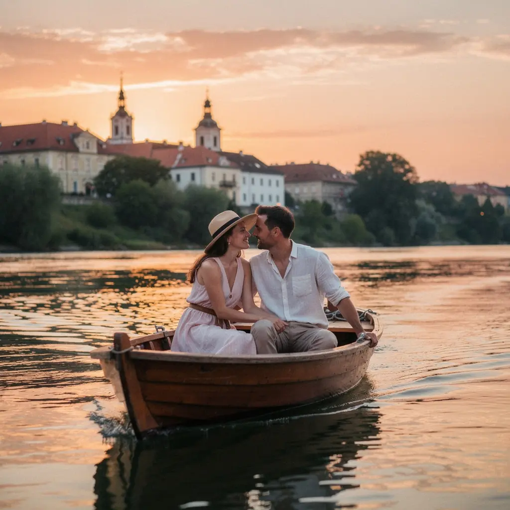 Eine historische Landschaft mit einem Schloss, das die Kulisse einer Liebesgeschichte bildet.