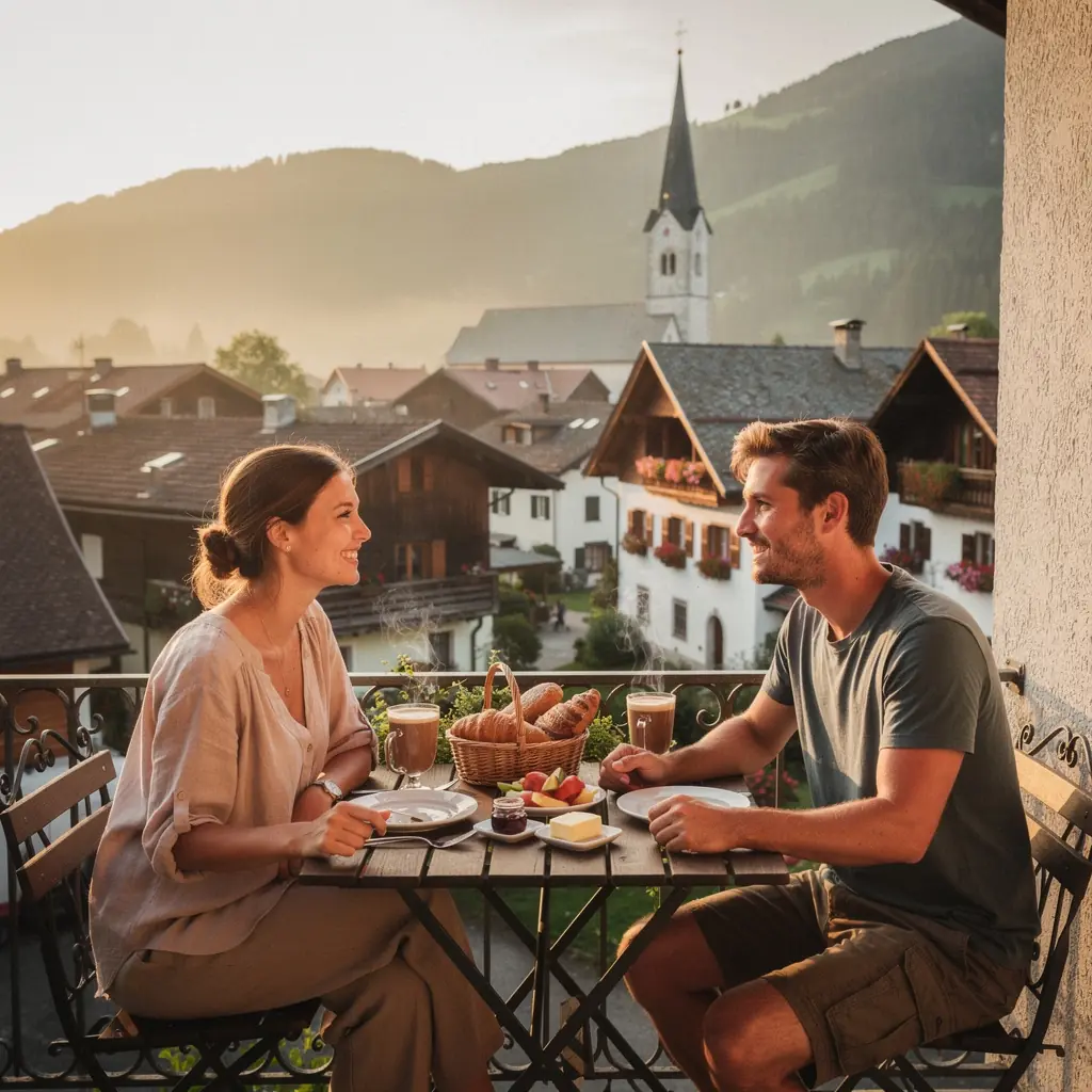 Ein historisches Schloss mit einem romantischen Garten, ideal für eine Liebesgeschichte.